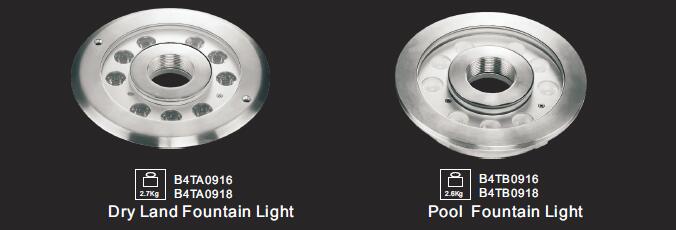 ضوء نافورة حلقة فوهة غاطسة أو مصباح حمام سباحة LED مقذوف مركزي لعرض الرقص المائي للموسيقى 1