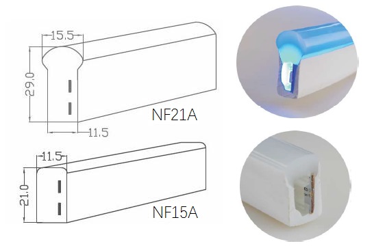 أحادي اللون فليكس LED نيون حبل ضوء 12 واط أو 7.2 واط لكل متر مع ملحقات DIY الذكية 2