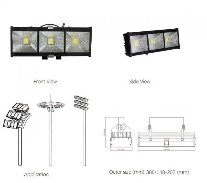 90w في الهواء الطلق عالية الطاقة LED الأضواء الكاشفة للحصول على إضاءة عالية في الحديقة أو الجسر 1