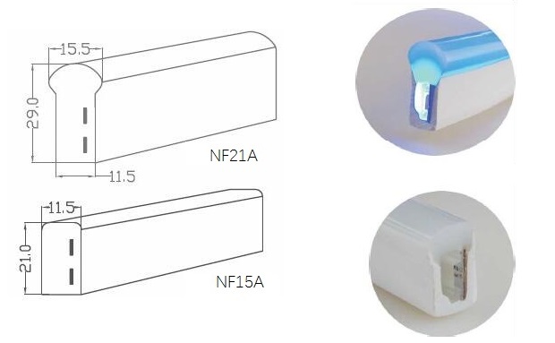 F21A لون واحد 5050 LED نيون فليكس حبل ضوء 14.4W / M IP68 للزينة الخارجية الخارجية 3