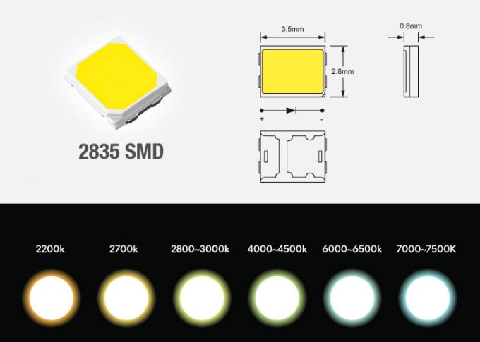 أضواء شريط LED مرنة ذات درجة حرارة مزدوجة اللون 2835 SMD 600 Led / Roll CRI80 CRI90 عالي 1