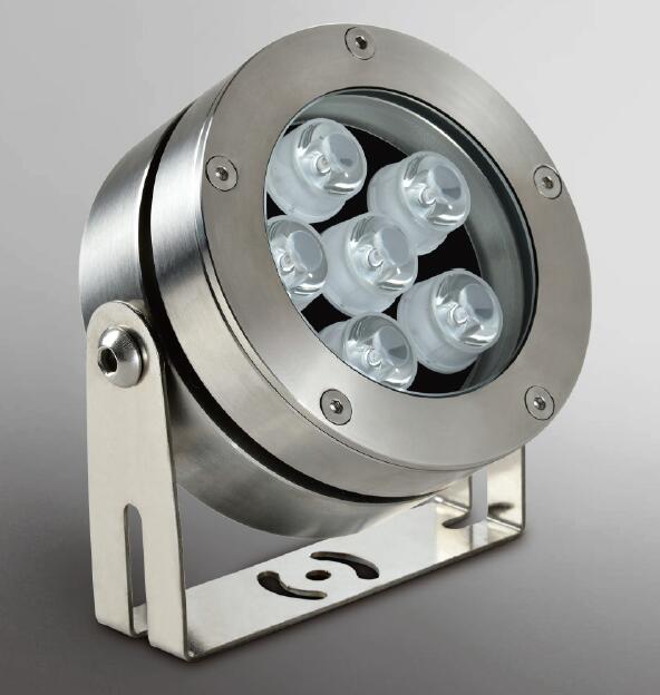 24VDC 1 * 2W أضواء نافورة تحت الماء LED SUS 316 مواد الفولاذ المقاوم للصدأ 0