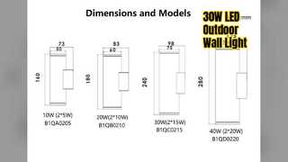 30W LED الجدار الخفيفة الإضاءة المعمارية في الهواء الطلق